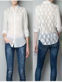 CAMISA BRANCA COM RENDA